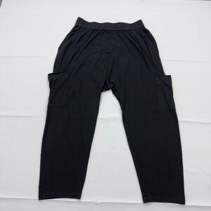 Eileen Fisher Cropped Harem Pants Womens XS Pull On‎ Elastic Waist Black READ